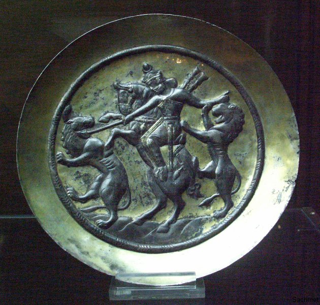 Teheran - Reza Abbasi-Museum - Silberschale (Sassanidenzeit)