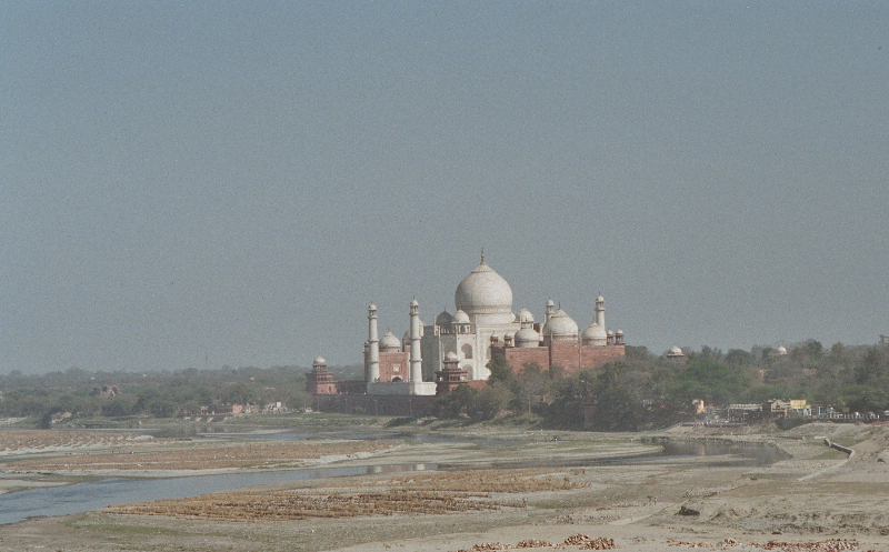 Agra - Taj Mahal - Blick vom Roten Fort